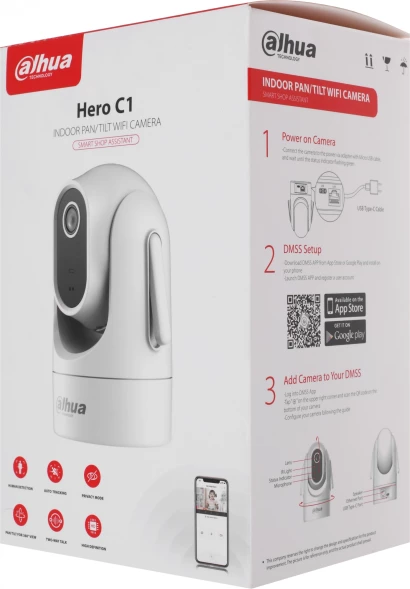 Камера видеонаблюдения IP Dahua DH-SD-H4C-0400B Wi-Fi 4-4мм цв. корп.:белый