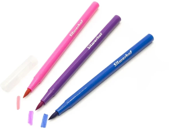 Фломастеры Silwerhof Create 10мм 169мм кисть Вентилируемый 12цв. пакет с европодвесом