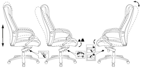 Кресло руководителя Бюрократ T-9923SL черный кожа крестов. металл хром