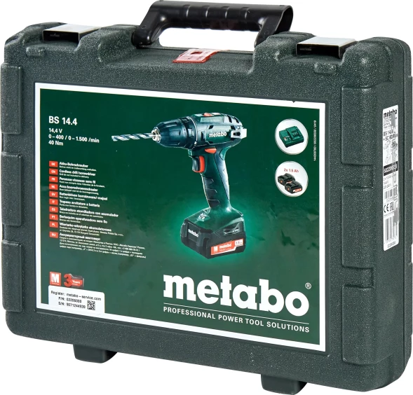 Дрель-шуруповерт Metabo BS 14.4 аккум. патрон:быстрозажимной (кейс в комплекте) (602206550)
