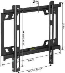Кронштейн для телевизора Holder F2617-B черный 22&amp;quot;-40&amp;quot; макс.25кг настенный фиксированный