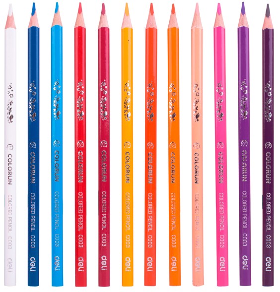Карандаши цв. Deli EC00320 ColoRun трехгран. тополь 24цв. коробка/европод. (24шт)