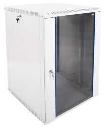 Шкаф коммутационный ЦМО ШРН-ЭКОНОМ (ШРН-Э-18.650) настенный 18U 600x650мм пер.дв.стекл 65кг серый 600мм 31.8кг 180град. 930мм