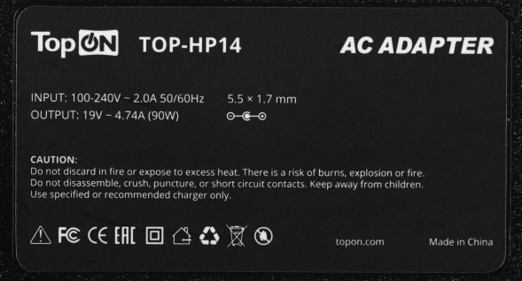 Блок питания TopON TOP-HP14 90W 19V-19V 4.74A от бытовой электросети