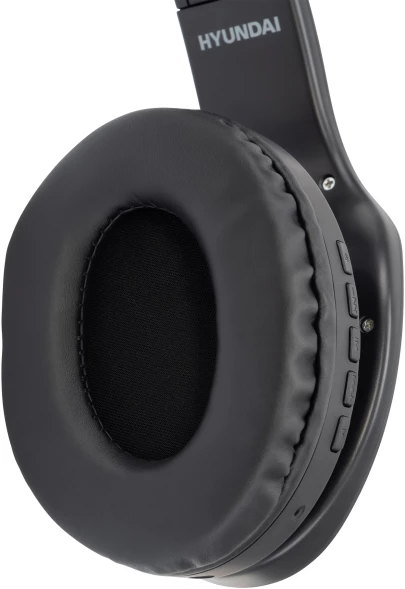 Гарнитура накладные Hyundai H-HP104 черный беспроводные bluetooth оголовье (HHP104B)