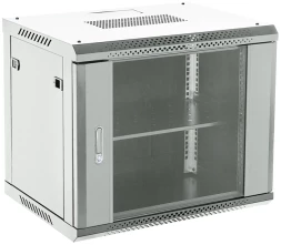 Шкаф коммутационный Rexant (04-1266-111) настенный 12U 600x600мм пер.дв.стекл металл 2 бок.пан. направл.под винты 60кг серый 19кг 230град. 635мм IP20 сталь