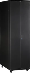 Шкаф серверный Lanmaster (TWT-CBB-32U-6X6-G1) напольный 32U 600x600мм пер.дв.стекл металл 2 бок.пан. 800кг черный 526мм 64.5кг 1610мм IP20 металл