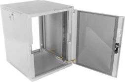 Шкаф коммутационный ЦМО (ШРН-12.350) настенный 12U 600x359мм пер.дв.стекл 200кг серый 300мм 14кг 180град. 612мм металл
