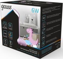 Светильник Gauss Qplus GTL701 (GT7014) настольный LED розовый 6Вт