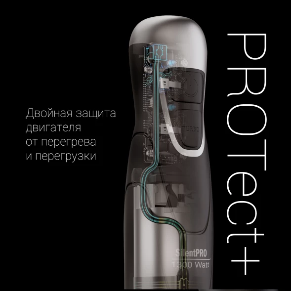 Блендер погружной Polaris Silent PHB 1380 1300Вт черный/серебристый