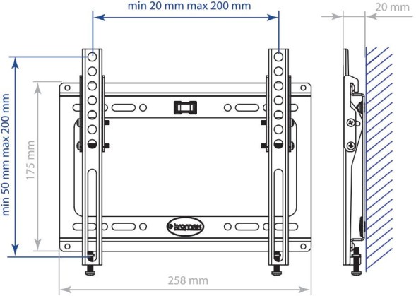 Кронштейн для телевизора Kromax IDEAL-6 белый 15&amp;quot;-47&amp;quot; макс.35кг настенный наклон