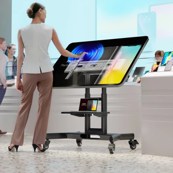 Стойка для телевизора Onkron TS1350 черный 32&amp;quot;-70&amp;quot; макс.45кг напольный мобильный
