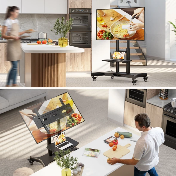 Стойка для телевизора Onkron TS1350 черный 32&amp;quot;-70&amp;quot; макс.45кг напольный мобильный
