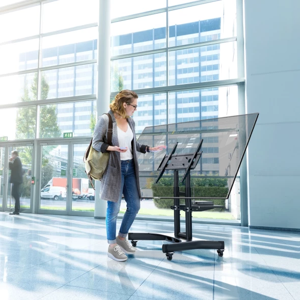 Стойка для телевизора Onkron TS1350 черный 32&amp;quot;-70&amp;quot; макс.45кг напольный мобильный