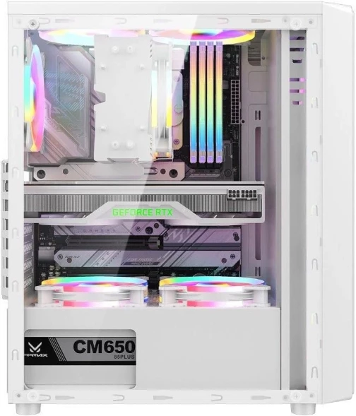 Корпус Formula MANA белый без БП ATX 4x120mm 1xUSB2.0 1xUSB3.0 1xUSB3.1 audio bott PSU