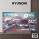 Телевизор LED Hyundai 40&amp;quot; H-LED40BS5012 YaOS Frameless черный FULL HD 60Hz DVB-T DVB-T2 DVB-C DVB-S DVB-S2 USB WiFi Smart TV
