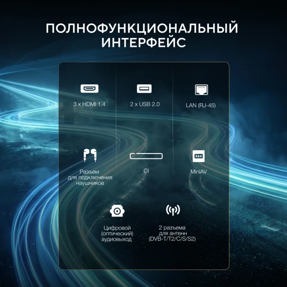 Телевизор LED Hyundai 40&amp;quot; H-LED40BS5011 Google TV Frameless Metal черный FULL HD 60Hz DVB-T DVB-T2 DVB-C DVB-S DVB-S2 USB WiFi Smart TV