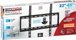 Кронштейн для телевизора Arm Media STEEL-3 new черный 22&amp;quot;-65&amp;quot; макс.50кг настенный фиксированный