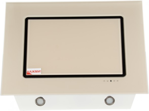 Вытяжка каминная Elikor Оникс 90П-1000-Е4Д бежевый управление: сенсорное (1 мотор)