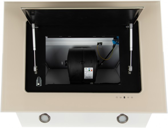 Вытяжка каминная Elikor Оникс 90П-1000-Е4Д бежевый управление: сенсорное (1 мотор)