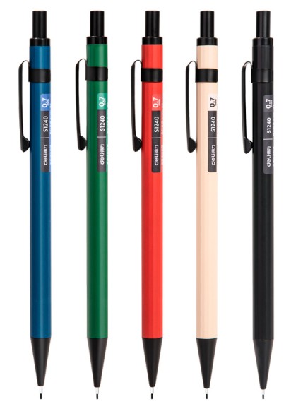 Карандаш мех. Deli S1240 0.7мм пластик ассорти