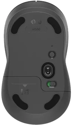 Мышь Logitech M550 темно-серый/серый оптическая 4000dpi silent беспров. BT/Radio USB для ноутбука 3but (910-007446)
