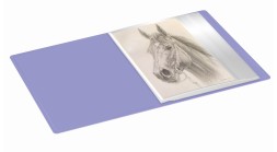 Папка с 10 прозр.вклад. Бюрократ Pastel PAST10VIO A4 пластик 0.5мм торц.карм с бум. встав фиолетовый