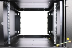 Шкаф коммутационный ЦМО ШРН-Эконом (ШРН-Э-18.650-9005) настенный 18U 600x650мм пер.дв.стекл 65кг черный 600мм 31.86кг 180град. 930мм IP20 сталь