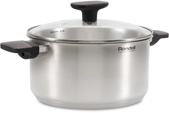Кастрюля Rondell Chambray RDS-1956 4.8л. d=24см (с крышкой) стальной