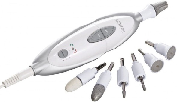 Маникюрно-педикюрный набор Sanitas SMA35 насадок в компл.:7шт белый