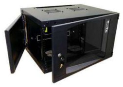 Шкаф коммутационный Lanmaster (TWT-CBWNG-6U-6X6-BK) настенный 6U 550x600мм пер.дв.стекл 60кг черный 15.5кг 329мм