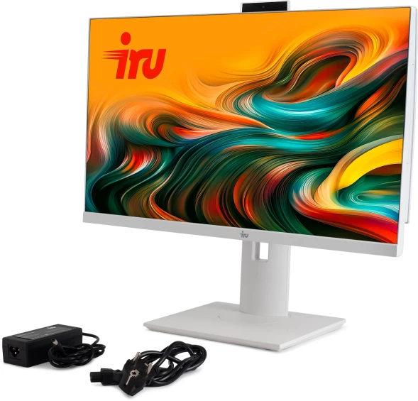 Моноблок IRU Tactio 23.8&amp;quot; Full HD i5 1235U (1.3) 16Gb SSD512Gb Iris Xe CR без ОС GbitEth WiFi BT 65W Cam белый 1920x1080
