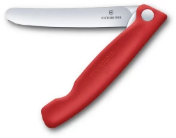 Нож кухонный Victorinox Swiss Classic 6.7801.FC1 стальной универсальный для овощей лезв.110мм прямая заточка красный карт.коробка