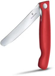 Нож кухонный Victorinox Swiss Classic 6.7801.FC1 стальной универсальный для овощей лезв.110мм прямая заточка красный карт.коробка