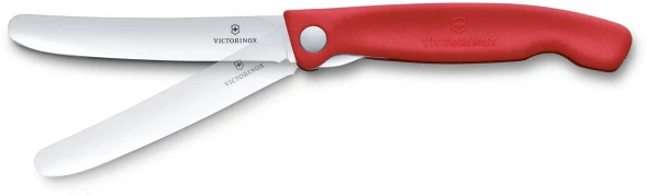 Нож кухонный Victorinox Swiss Classic 6.7801.FC1 стальной универсальный для овощей лезв.110мм прямая заточка красный карт.коробка