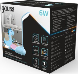 Светильник Gauss Qplus GTL701 (GT7016) настольный LED голубой 6Вт