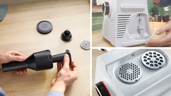 Мясорубка Bosch MFWS609W 2100Вт белый/черный