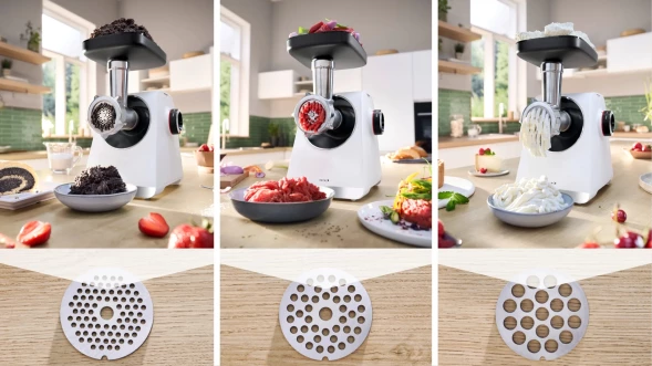 Мясорубка Bosch MFWS609W 2100Вт белый/черный