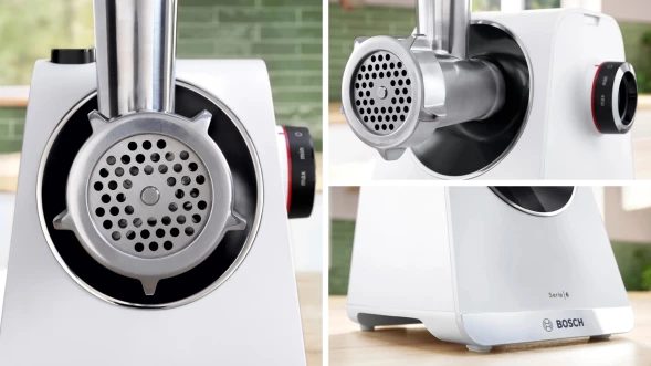 Мясорубка Bosch MFWS609W 2100Вт белый/черный