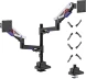 Кронштейн для мониторов Ultramounts UM742BW черный/белый 24&amp;quot;-57&amp;quot; макс.27кг крепление к столешнице поворот и наклон