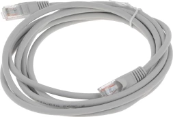 Патч-корд Buro UTP-5E-3M-G-LSZH UTP cat.5E 3м серый RJ-45 (m)-RJ-45 (m)