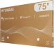 Телевизор LED Hyundai 75&amp;quot; H-LED75BU7011 Google TV Frameless Metal черный 4K Ultra HD 60Hz MEMC DVB-T DVB-T2 DVB-C DVB-S DVB-S2 USB WiFi Smart TV