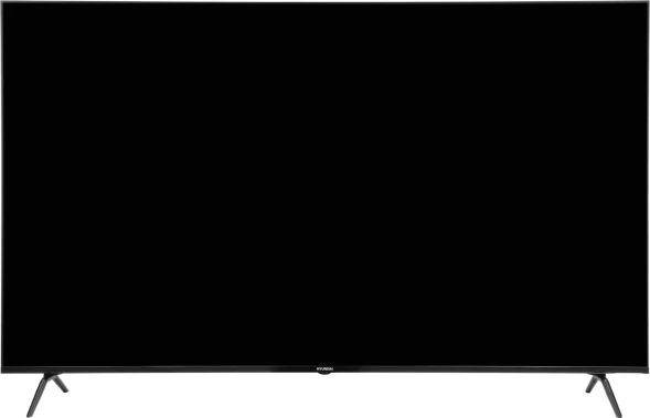 Телевизор LED Hyundai 75&amp;quot; H-LED75BU7011 Google TV Frameless Metal черный 4K Ultra HD 60Hz MEMC DVB-T DVB-T2 DVB-C DVB-S DVB-S2 USB WiFi Smart TV