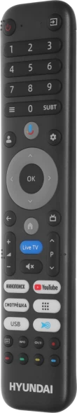 Телевизор LED Hyundai 50&amp;quot; H-LED50BU7011 Google TV Frameless Metal черный/черный 4K Ultra HD 60Hz MEMC DVB-T DVB-T2 DVB-C DVB-S DVB-S2 USB WiFi Smart TV