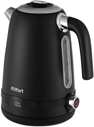 Чайник электрический Kitfort КТ-6121-1 1.7л. 2200Вт черный корпус: металл/пластик