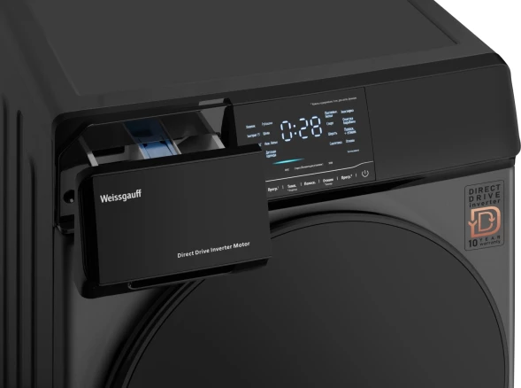 Стиральная машина Weissgauff WM 4927 Direct Drive Inverter Premium Deep Grey класс: A+++ загр.фронтальная макс.:7кг темно-серый
