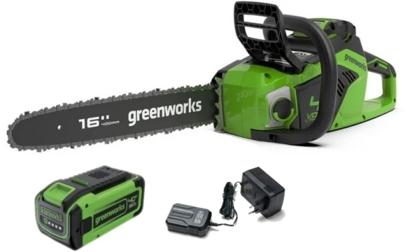 Цепная пила Greenworks GD40CS18 аккум. 1800Вт 2.4л.с. дл.шины:16&amp;quot; (40cm) 1аккум. 8Ач ЗУ (2005807UH)