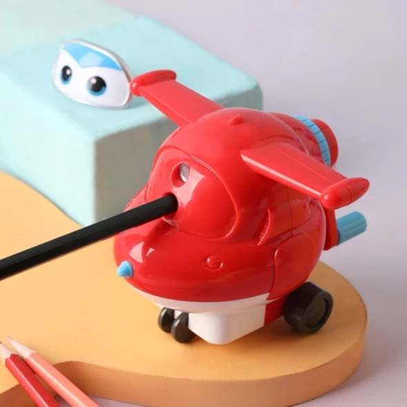 Точилка для карандашей механическая Deli EH517 Super Wings 1 отверстие пластик красный коробка (упак.:1шт)