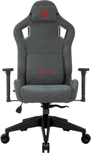 Кресло игровое A4Tech Bloody GC-770 серый соты с подголов. крестов.