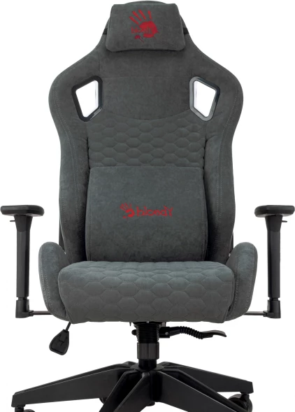 Кресло игровое A4Tech Bloody GC-770 серый соты с подголов. крестов.